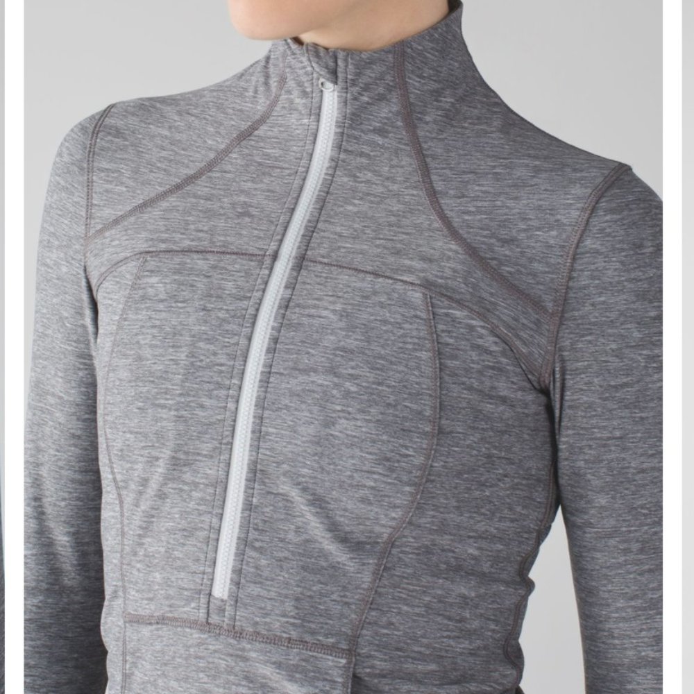 Lululemon Define 1/2 Zip Pullover Heathered Slate Size 8
